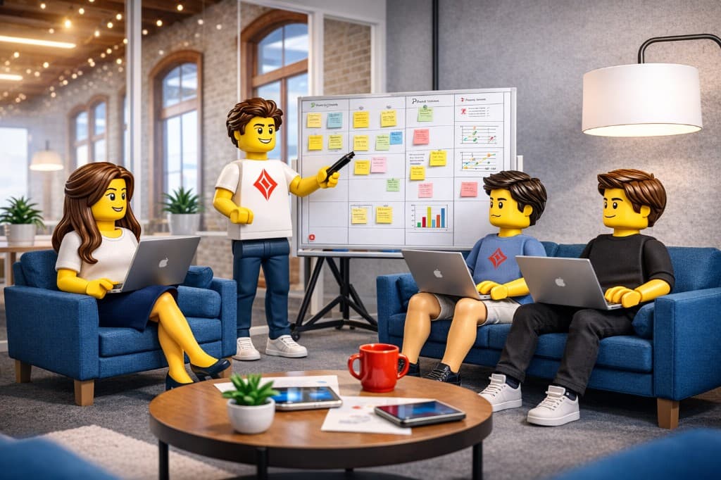 One S Digital team collaborating in a strategy workshop